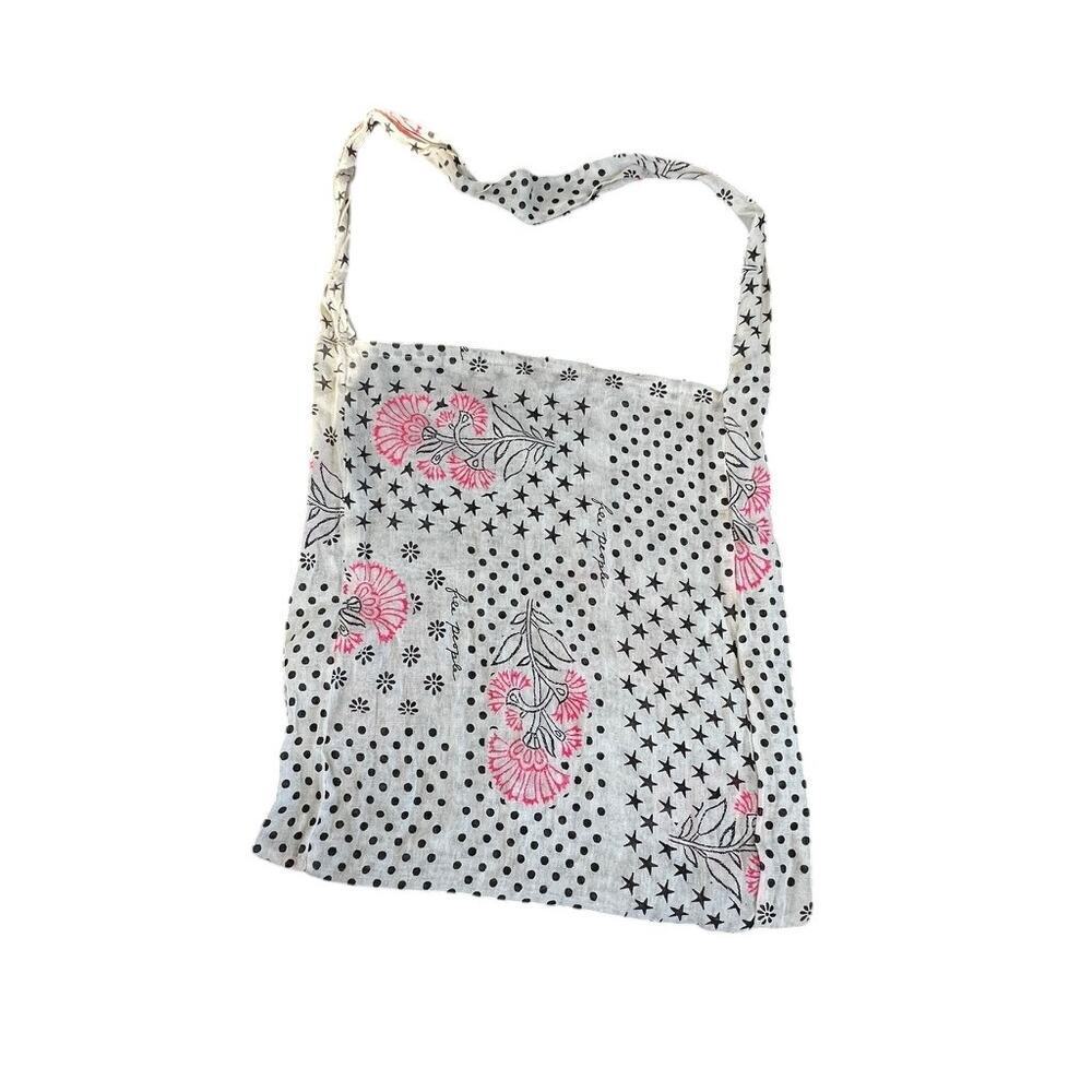 Free People lightweight colorful bag boho bohemian gypsy tote bag floral w dots